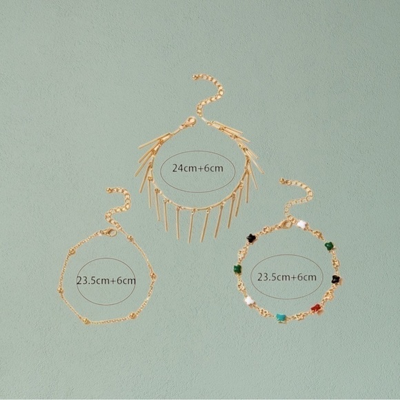 Tassel Anklet Set - Picture 3 of 3